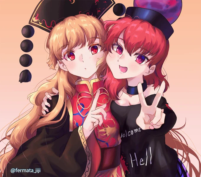 #東方人気投票#toho_vote18 純狐さん&amp;ヘカちゃん推してますカップリング部門また復活しないかな 