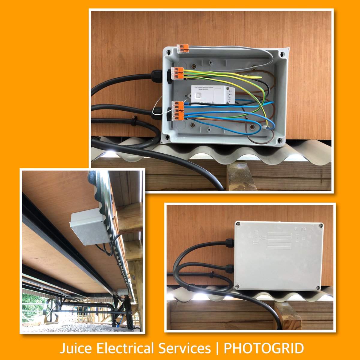 ElectricalJuice's tweet photo. Thread 2/2

The @QuineticSwitch receiver is housed in a @WISKAUKLtd WIB Box under the Shepherds Hut 

Bollard Light terminations made off with @WAGOUK 221’s again in @WISKAUKLtd 308’s

All lights supplied by Client 

Glad not to be working upside down today 🙃 https://t.co/2dY4rSv7Gt