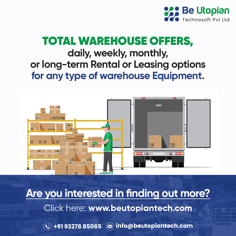 BeUtopianTech's tweet photo. Don’t want to invest in Heavy Equipment for #Warehouse projects? 
Whenever you need #Rental quality Warehouse handling Equipment, forklift trucks, or fleets, connect with most trusted suppliers of #BeUtopian. 

Website: https://t.co/DavPEYSE73
#WarehouseRentals #LeasingEquipment https://t.co/6hkYYy65wF