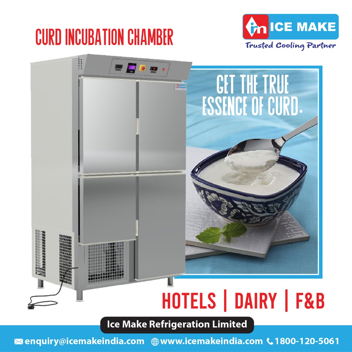 IceMakeRef's tweet photo. Delicious curd multiplies the taste of cuisines. With our quality-driven machine, get the delicious curd throughout the year.             
URL: https://t.co/jvdGaJsHJZ

#Icemake #IceMakeIndia #curdincubation #curdincubationchamber #curdmaking  #manufacturer #refrigeration #export https://t.co/UKLN7HAKmF