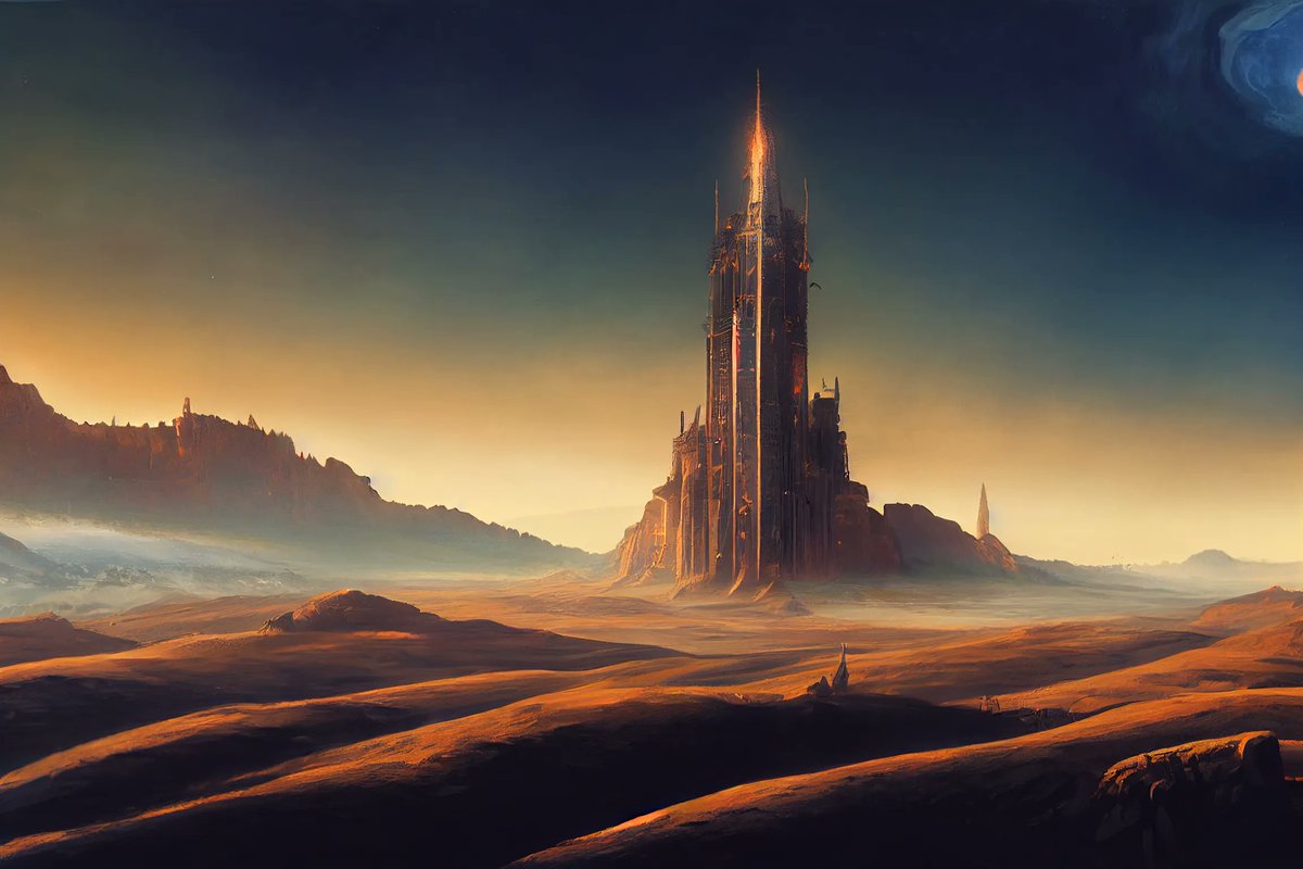 kd__bs's tweet photo. "No one knows where the towers came from, but it's clear they're changing the land, preparing it for what comes next" (1/4)
#SeptembAIr Day 21 Theme: Tower
- KDVBS

Artwork created with #midjourney

#AIart #aiartcommunity #digitalart #scifi #landscape #SeptembAIr2022 https://t.co/kUUvMcndKM