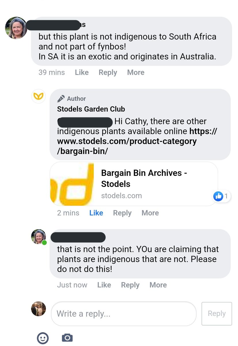 RK_ct's tweet photo. There's a disturbing tendency in retail nurseries to plonk anything water wise under indigenous. And even sell aussies as #Fynbos.
Not on #Stodels https://t.co/lfi1Hh7kSU