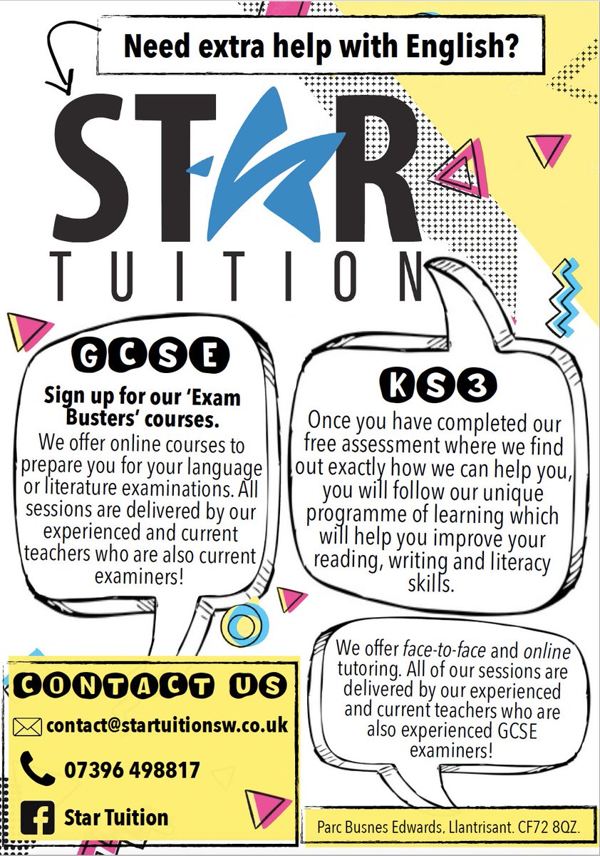 Contact #StarTuition today and discover all the courses we offer for Key Stage 3 and 4 learners! #Llantrisant #tutoring #GCSE #results
