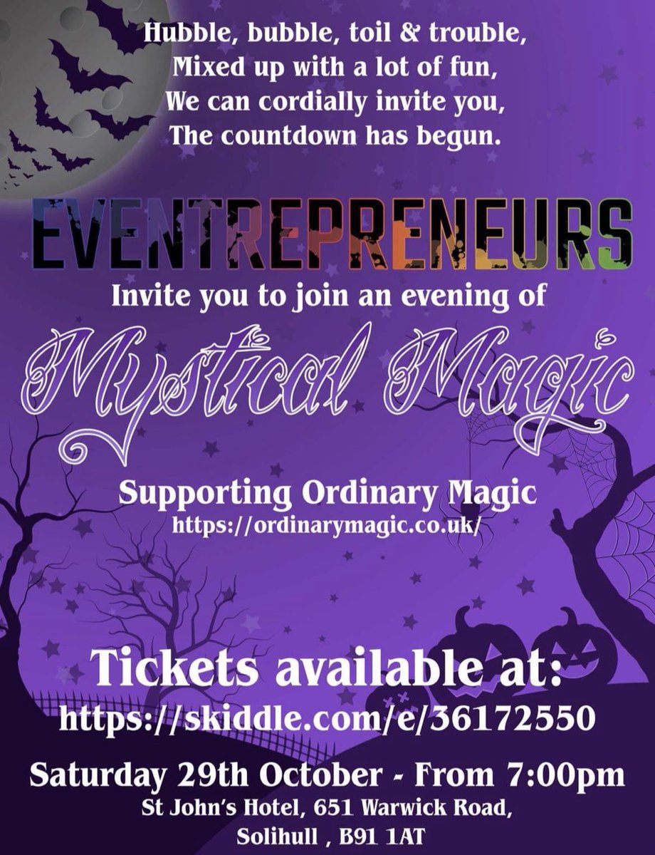 WashbourneKelly's tweet photo. Charity Halloween Ball tickets selling fast, don’t miss out. Price includes a three course meal plus entertainment, https://t.co/xnARy6KCdp @SolihullUpdates @visit_solihull @OrdinaryMagicUK https://t.co/QWx1smHlo3