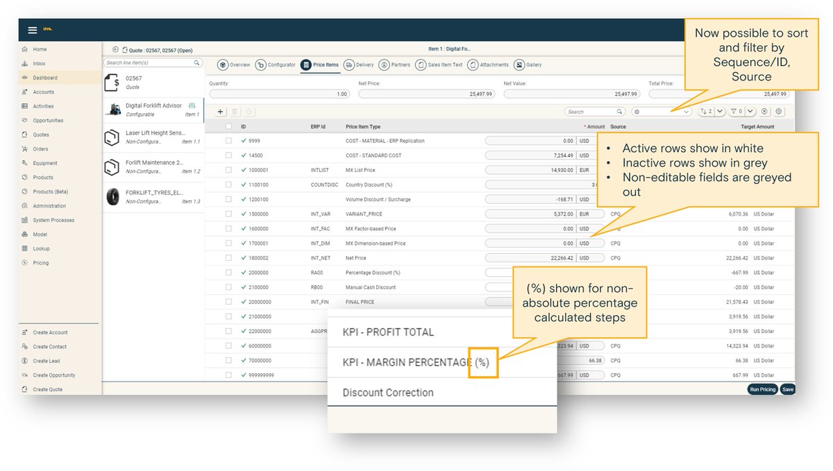 Manufacturing sales quotations are often content-heavy and can be confusing. Our 22/08 update helps address this problem by introducing a UI/VX improvement that helps users navigate the details easily. 
hubs.li/Q01hLpgQ0
#digitalsalesplatform #manufacturing