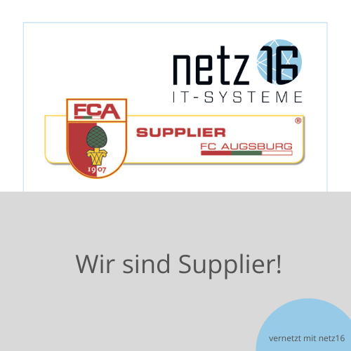 Netz16_GmbH's tweet photo. Wir sind stolzer FCA Supplier! ⚽️
Sportliches Engagement und Sponsoring gehört zu uns wie die CPU zum PC. Es geht nicht ohne!
Nach dem sensationellen Sieg über die Bayern am Wochenende wünschen wir dem FCA für die laufende Saison viel Erfolg und viele Treffer! https://t.co/Yeor6BOieO