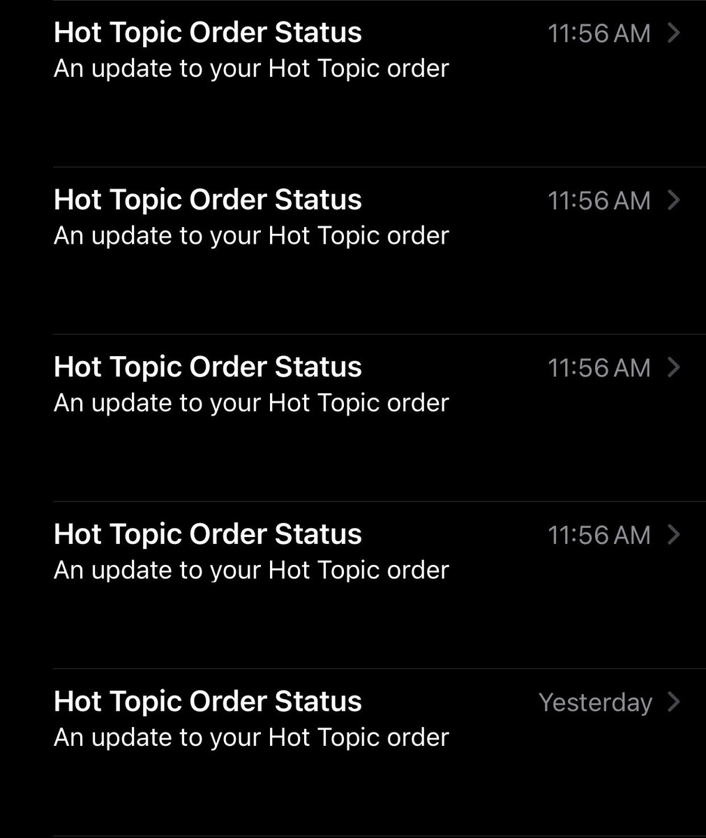 hello_dominoe's tweet photo. @HotTopic - You guys doing ok over there? Way to just cancel almost an entire order after preordering and paying almost a month ago. 😡 Over promising customers - not cool. https://t.co/LlES7EjLE6