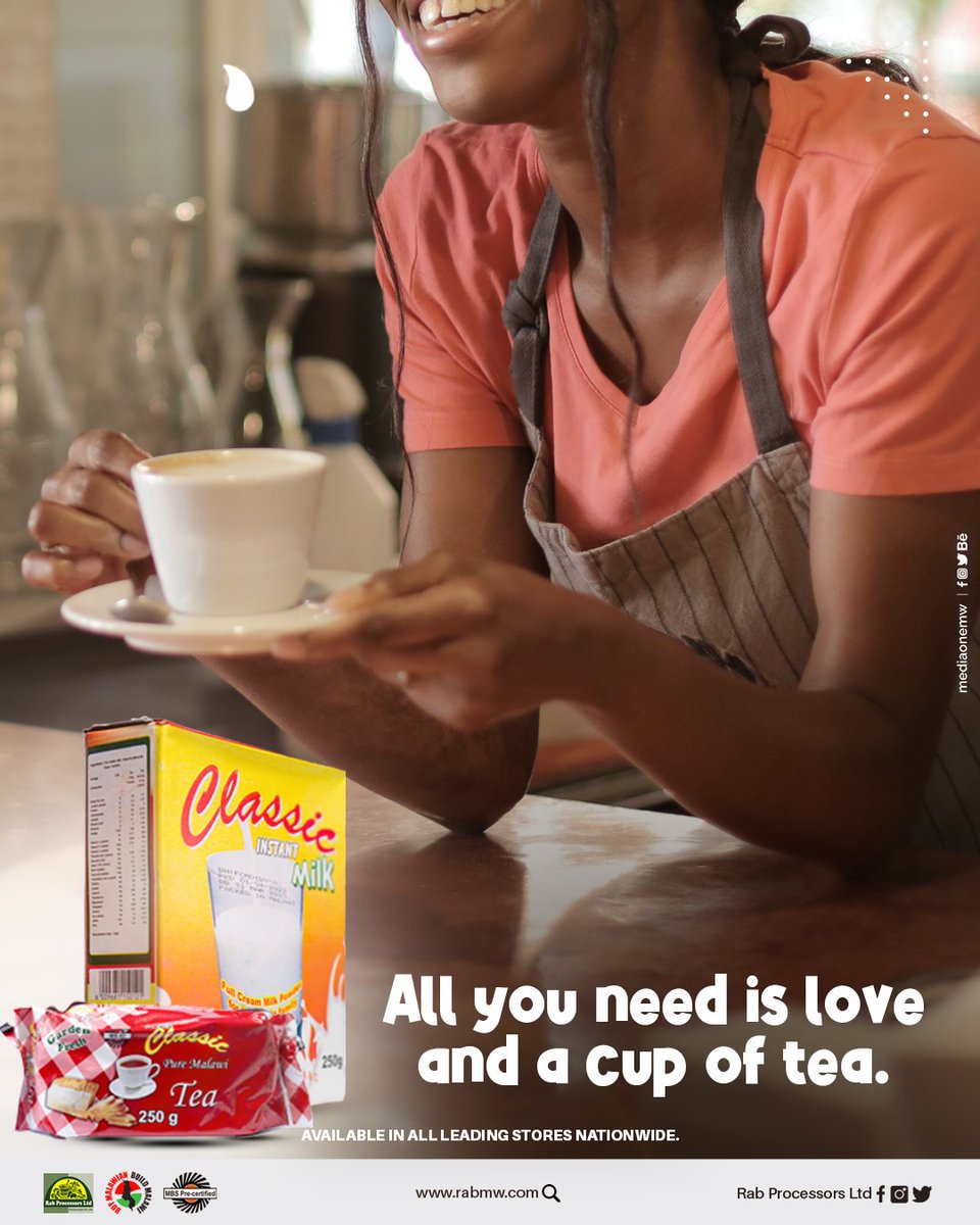 LtdRab's tweet photo. When you start good, your day goes great and what better to start your day with than Classic Tea!
#cupoftea #tea #classictea #classicpuremalawitea #rabproccesors #RabProcessors #malawi https://t.co/kNrTv7GtP3