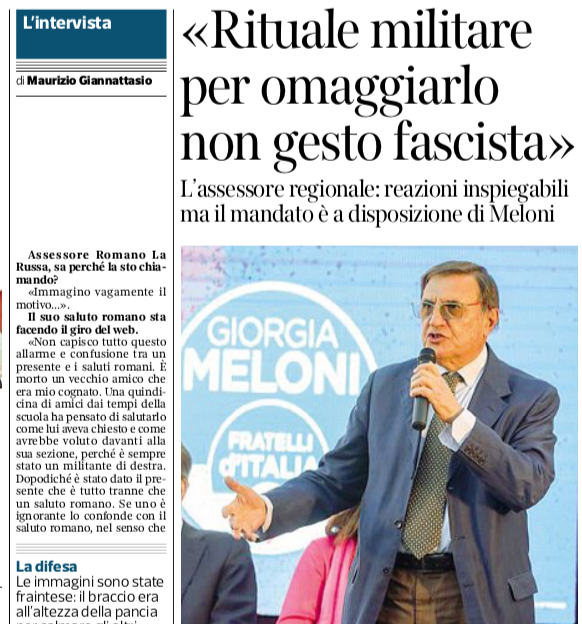zeropregi's tweet photo. La lisergica intervista a Romano La Russa su Corriere Milano, perché non sono solo fascisti so pure patetici. https://t.co/Zj5oaRhFwv