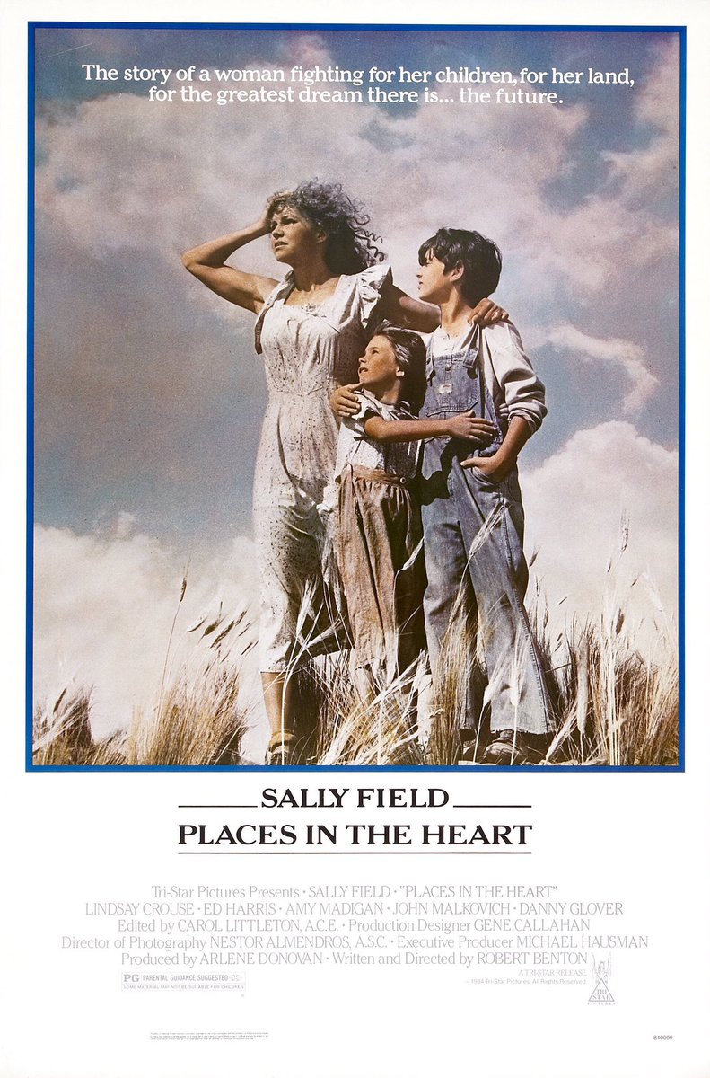 FilmNewsNos's tweet photo. 🎬MOVIE HISTORY: 38 years ago today, September 21, 1984, the movie ‘Places in the Heart’ opened in theaters!
#SallyField #LindsayCrouse @mrdannyglover #JohnMalkovich #EdHarris #RayBaker #AmyMadigan #GennieJames #LaneSmith #TerryOQuinn #BertRemsen #JayPatterson #ToniHudson https://t.co/JDyY4Ou5Si