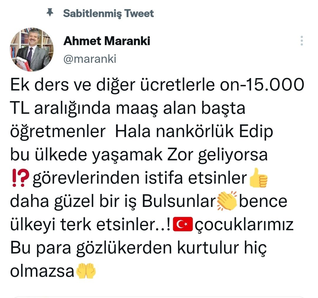 fenciyiz07's tweet photo. Soy ismi Maranki olan birisi bu ülkeyi terk etsinler diyemez ülkenin gerçek sahıplerine 

@ikoncuk
@haluklevent
@tcmeb
#omkyenidenmeclise

#ogretmenlergecinemiyor https://t.co/cuYOAhwzRU