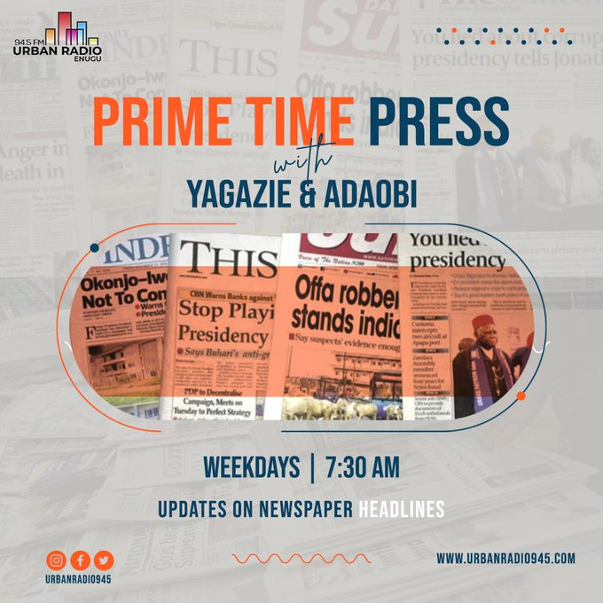 UrbanRadio945's tweet photo. Get the latest updates on political stories on #PrimetimePress on the #UrbanBreakfastShow w. @YagazieObi x @aedowby at 7:30am
Follow the stories https://t.co/425LOHFJGi and drop your comments https://t.co/cAwQzUSHFB