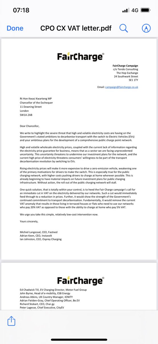 Ian Johnston (@osprey_ian) on Twitter photo This morning <a href="/OspreyCharging/">Osprey Charging</a> and 22 other charging businesses have submitted the below letter to the Chancellor to urge Gov to urgently reduce the rate of VAT on public charging, in association with <a href="/fairchargeuk/">FairCharge</a> <a href="/QuentinWillson/">Quentin Willson</a> and many industry peers This morning <a href="/OspreyCharging/">Osprey Charging</a> and 22 other charging businesses have submitted the below letter to the Chancellor to urge Gov to urgently reduce the rate of VAT on public charging, in association with <a href="/fairchargeuk/">FairCharge</a> <a href="/QuentinWillson/">Quentin Willson</a> and many industry peers