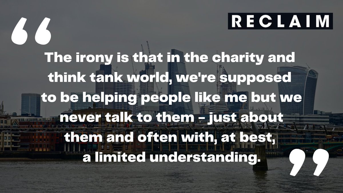 RECLAIMproject's tweet photo. LAUNCHED TODAY. Our 'Missing Experts' report shows that working-class people are missing or hidden from some of the most influential anti-poverty think tanks and charities.
Get some of the reports key findings below - and find out more: https://t.co/9lKdKtObo1 https://t.co/htmS24MmMd