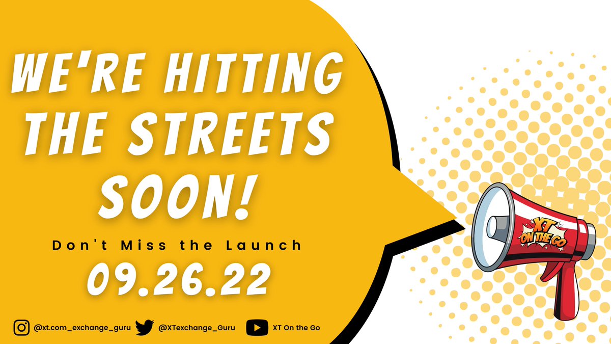 XT_FuturesCN's tweet photo. 🗣XT On The Go is coming live!🛸
🤳Get ready, and see you on the streets.

🌟Follow us for more street videos of people’s fun and crazy reaction to cryptocurrencies. 

✅YouTube: https://t.co/cJN2RlAJVO

✅Ins: https://t.co/qCpnrj1Ag8

✅TG: https://t.co/UO2lHcS9if

#XT_On_The_Go https://t.co/18da5xFZUR