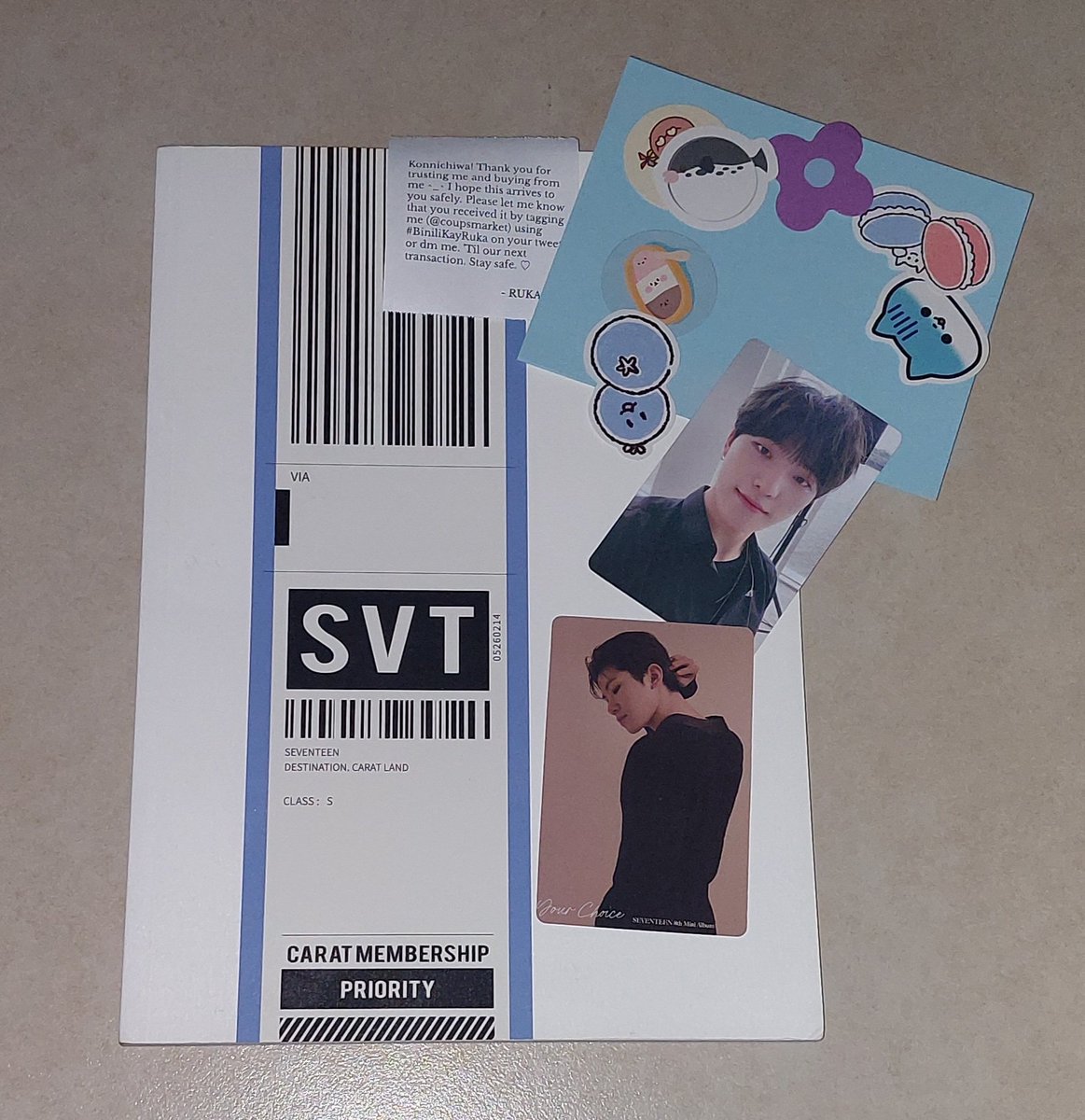junhuisbag's tweet photo. : ̗̀➛ Carat Membership 2021 Photobook (♡⸃ ◡ ⸂♡)

— Loe phoe bhouszxc Ruka !! The photobook arrived safely and thank you for the smooth transaction huehueheue sa uulitin.♡

#BiniliKayRuka @coupsmarket https://t.co/2lOktWnTCe