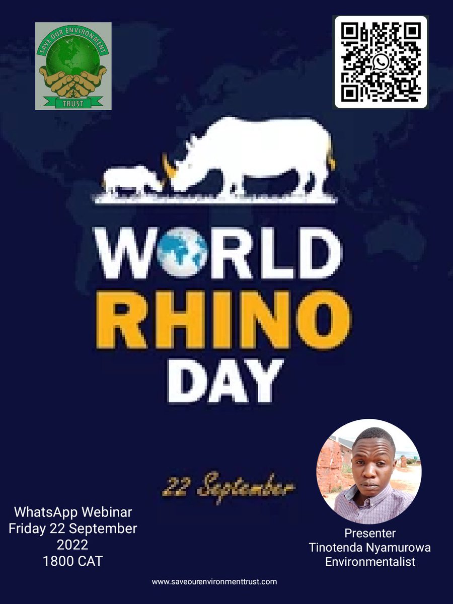 SaveOurEnviron3's tweet photo. The world has only 5 species of Rhinos and these species are now dangerously facing extinction due to human beings killing them for their precious horns.The day calls for groups,individuals, governments and civil society to come together to save and conserve the rhino.  #Rhinos https://t.co/5Kppvc35Pg