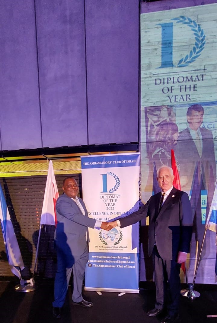 H.E. Alex Kallua participated at the Diplomatic Awards Ceremony organized by the Ambassadors’ Club of ISR which was held on Intl Peace Day &amp; the 2nd Abraham Accords Anniv. The winner is the Bahrain Amb. Khaled Al Jalahma, who announced the upcoming grand opening of his Embassy.