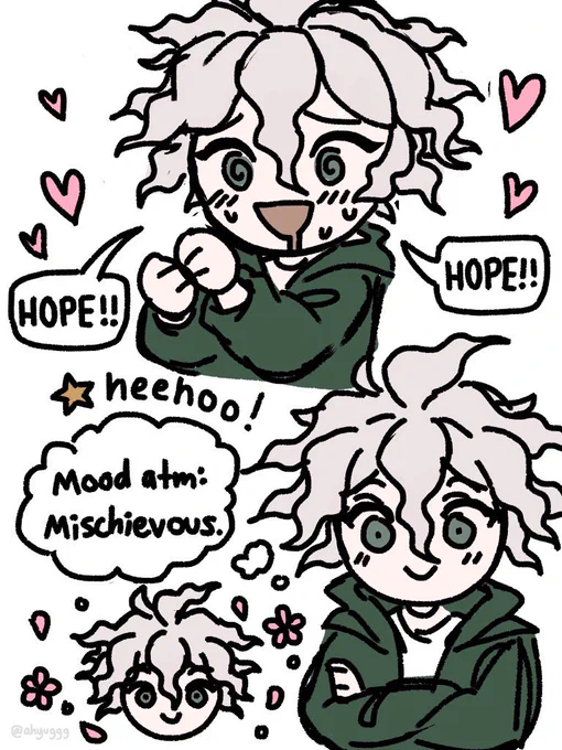 Nagito &amp; his silly lil cabbage hair
#nagito #dv2 