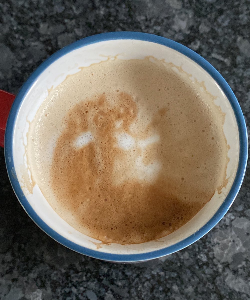 mrrobinlee's tweet photo. Random coffee art of Simba #coffee #art #disney #lionking @NespressoUK  @Disney https://t.co/l2iGj3GCK2