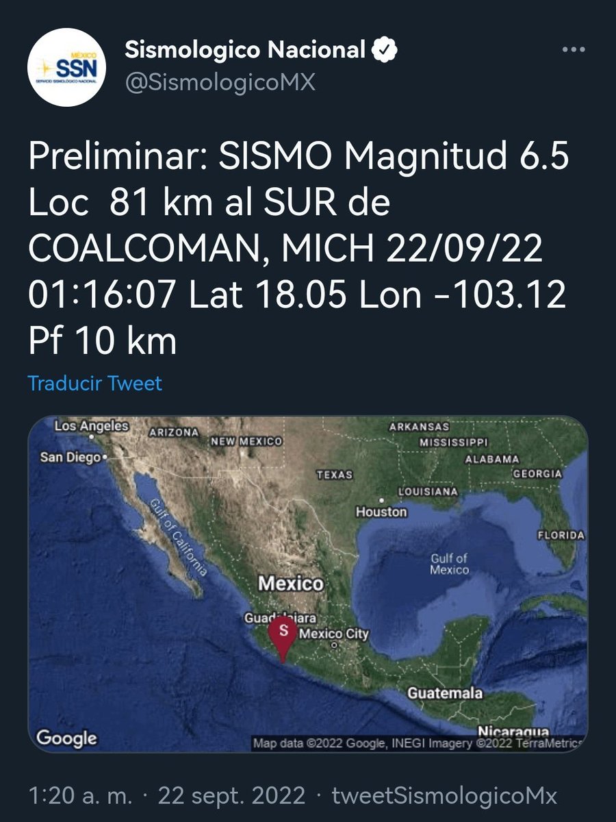 OrlandoReyes_G's tweet photo. #ULTIMAHORA | Se registra sismo con magnitud preliminar de 6.5 a 81 km de Coalcoman, Michoacán. Se activó la alerta sísmica en la #CDMX. ¿Todos bien en @Alc_Iztapalapa ? https://t.co/SHYQ6QhNoR