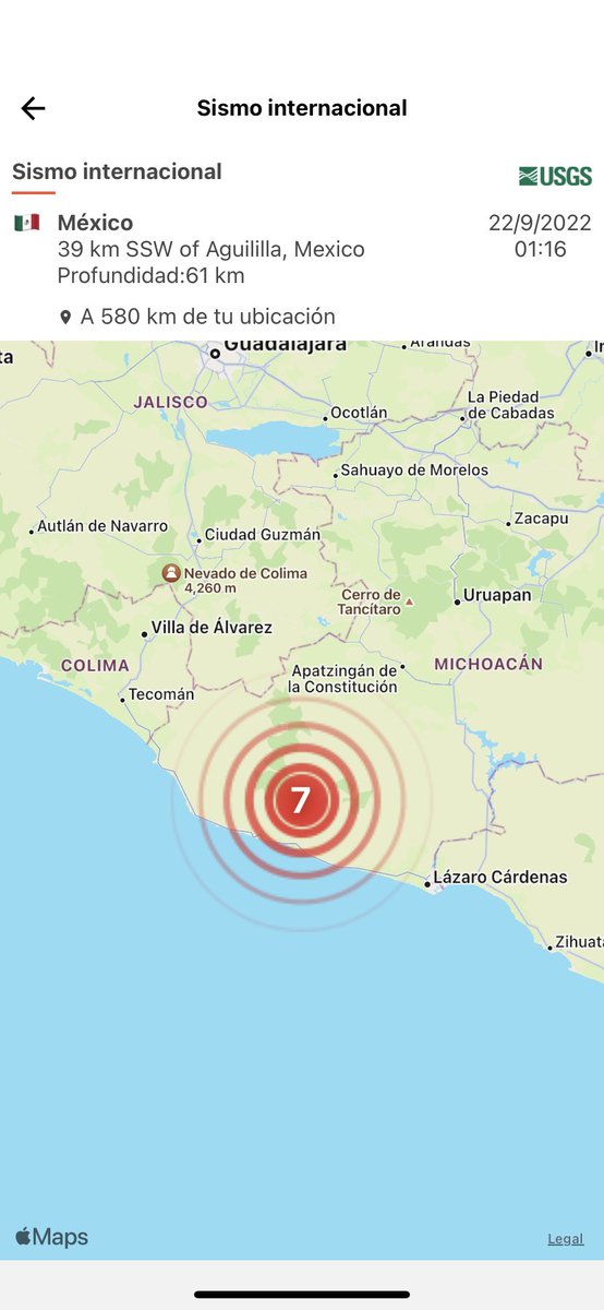 USGS tiene magnitud preliminar de 7.0. Para el caso de México, la magnitud y epicentro más certero es del SSN.