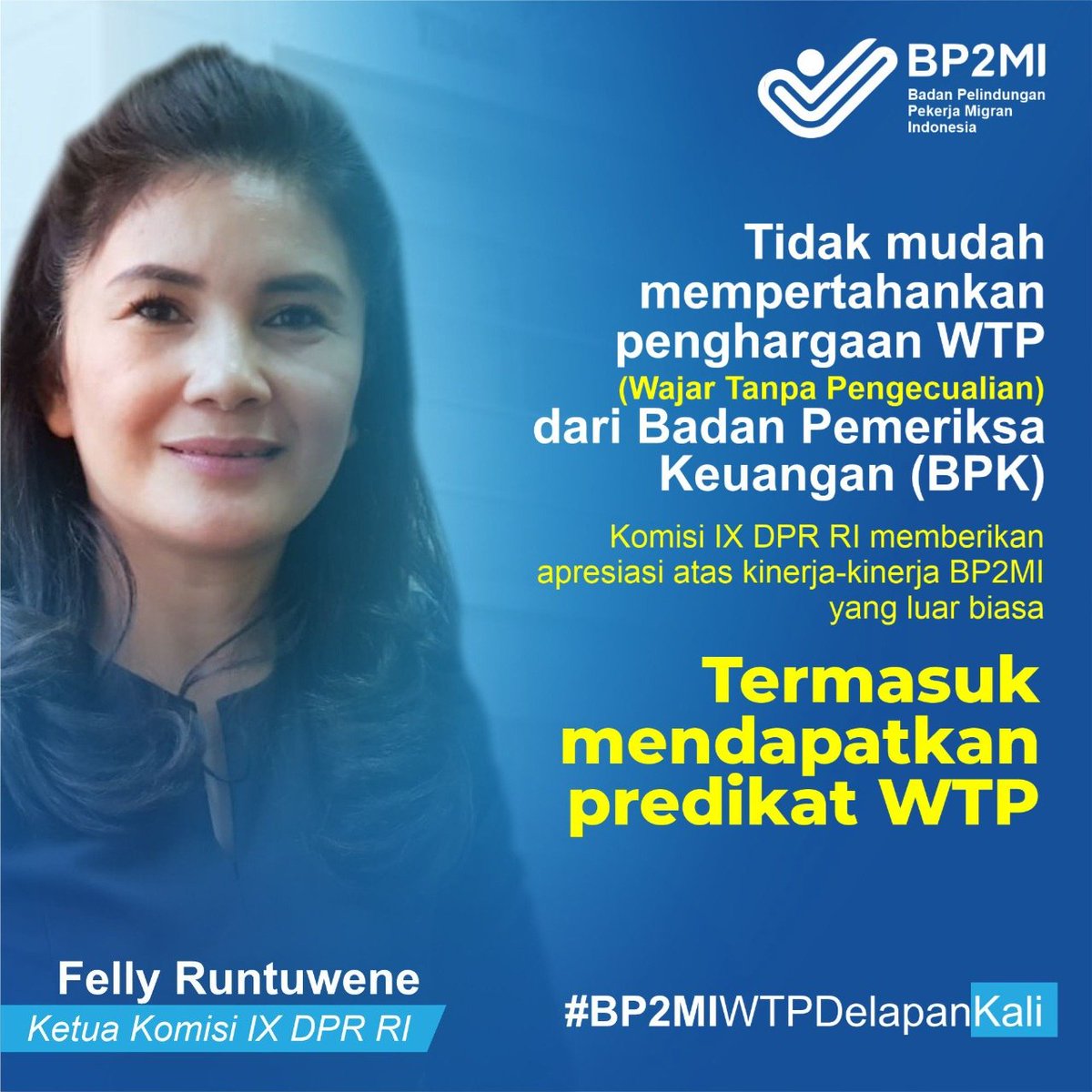 mel0rot's tweet photo. WTP dapat diraih BP2MI karena terciptanya sinergitas yang baik antara BP2MI dan Komisi IX DPR RI.
#BP2MIWTPDelapanKali https://t.co/eGafPEhF2w