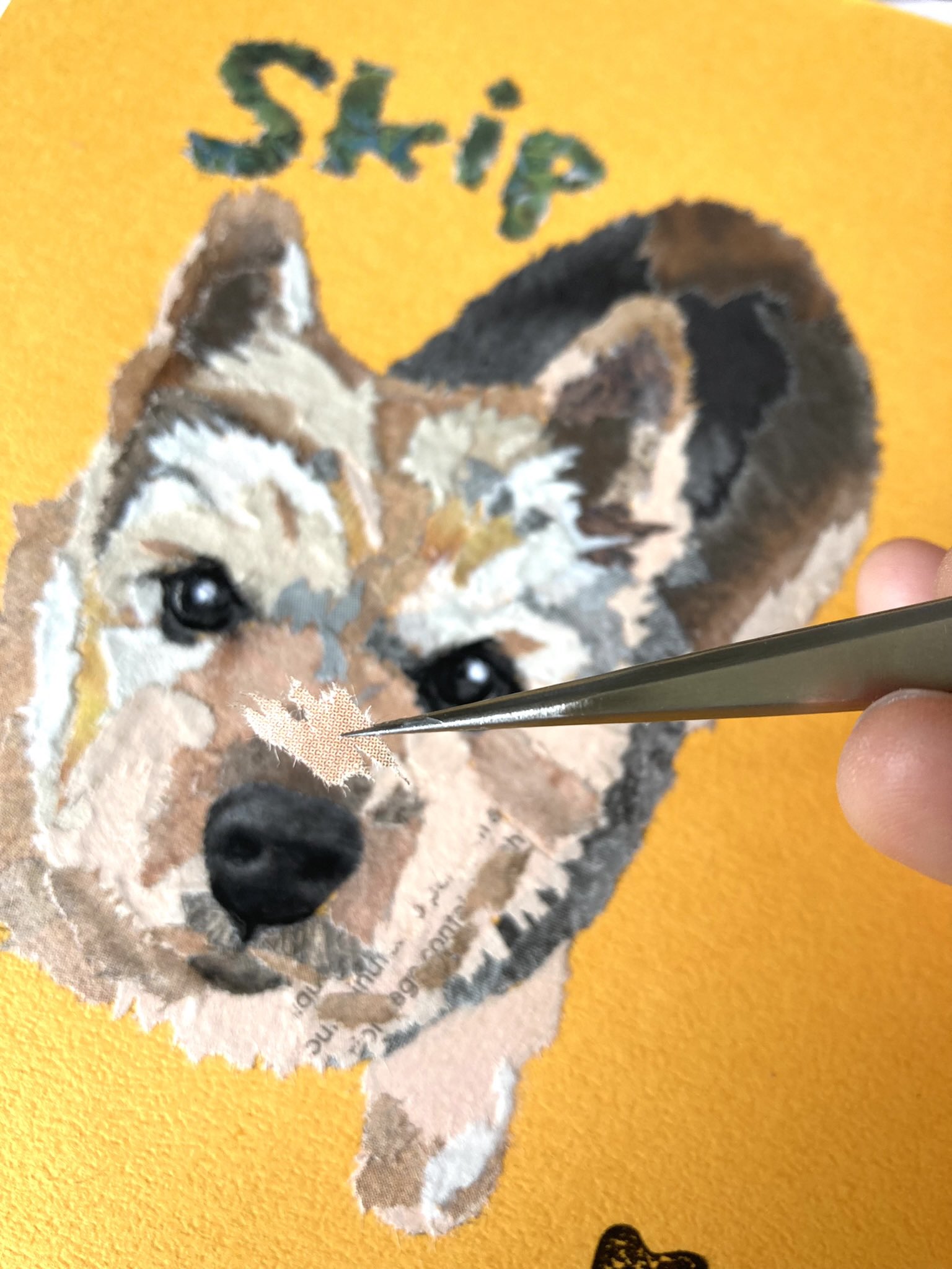 ペットの新聞ちぎり絵 My Paper Collage My Collage Twitter