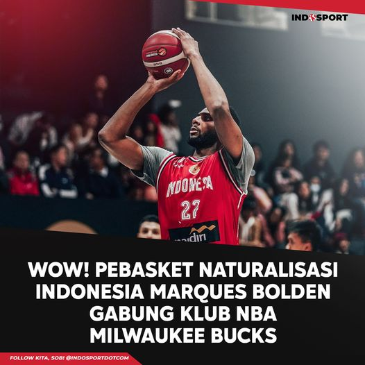 indosportdotcom's tweet photo. Kabar mengejutkan di cabang basket! Bintang naturalisasi Timnas Basket Indonesia Marques Bolden resmi bergabung klub raksasa NBA, Milwaukee Bucks.
#NBA #Basketball #MarquesBolden #MilwaukeeBucks #Indosport https://t.co/BMMAZyIPMj