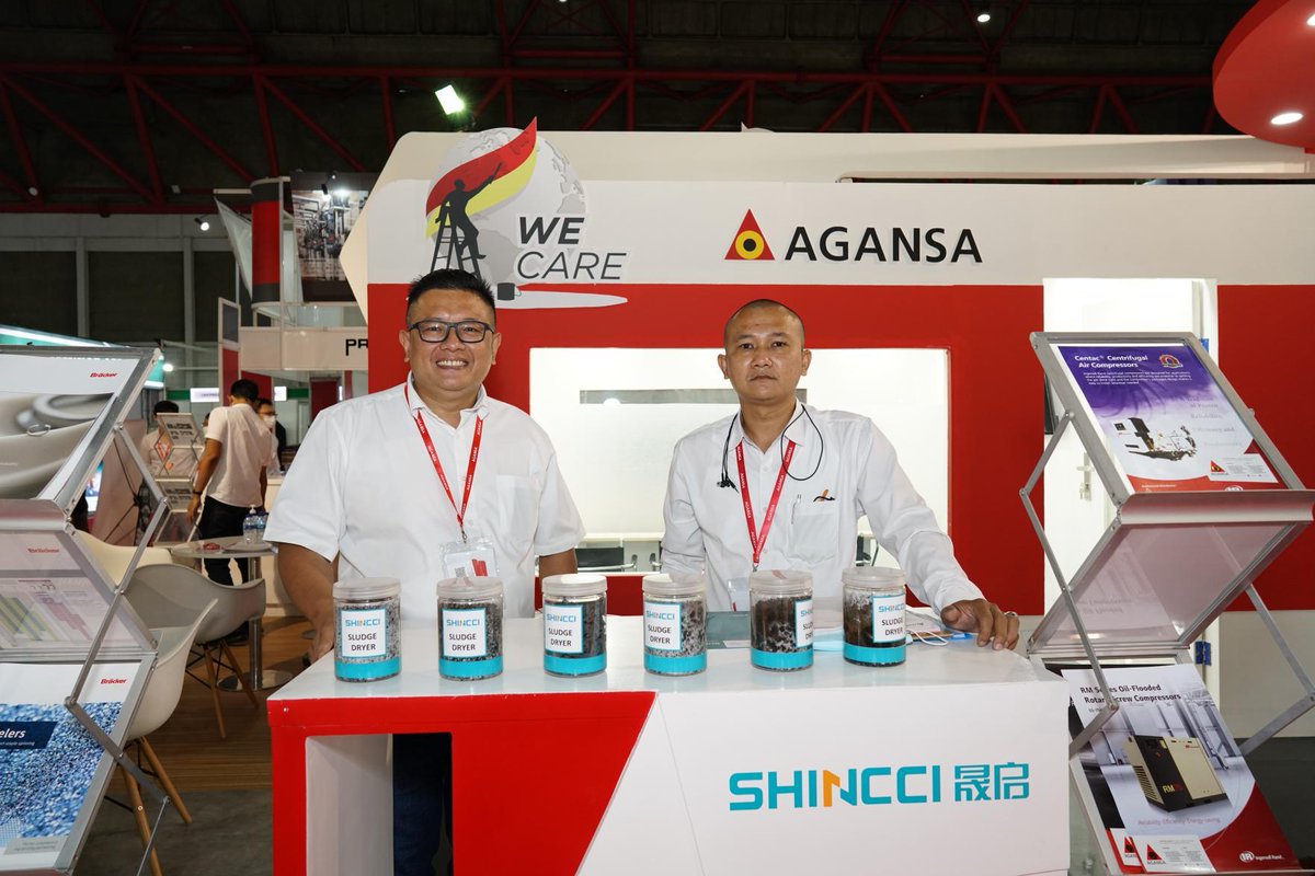 Shincci2's tweet photo. So happy to bring you good news.“Indo intertext 2022”exhibition held in Indonesia has been successfully completed in August 2022. 
Most gratifying thing is that SHINCCI have received a total of 50 interested customers and signed 2 customers. 😄😄🎉🎉 #sludgedrying 
#sewagesludge https://t.co/8DwnIUQwes