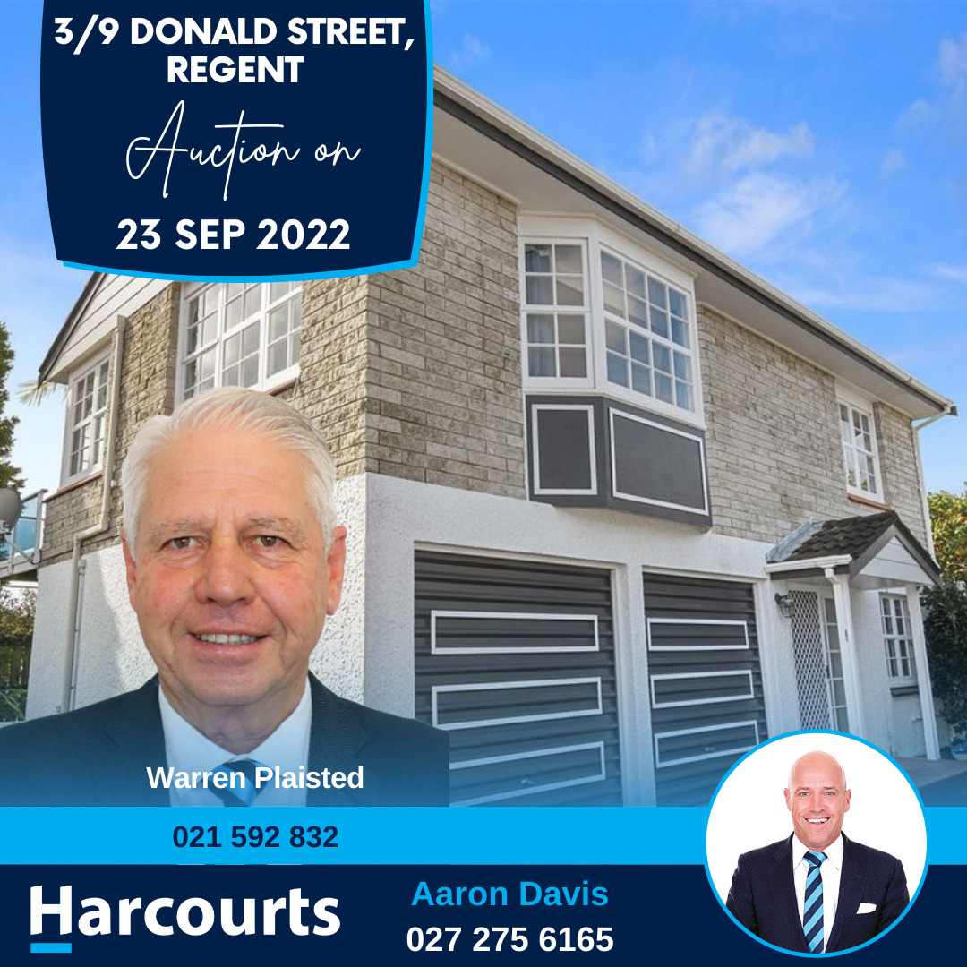 aarondavisnz's tweet photo. π£ Auction 23 Sep 2022
π 3/9 Donald Street, Regent
β° 12:00 PM
Warren Plaisted from Harcourts Whangarei.
#aarondavisauctioneer #harcourtsnz #propertynz #auctioneer #auction #realestatenz #yourharcourts https://t.co/hwLtkqGYHK