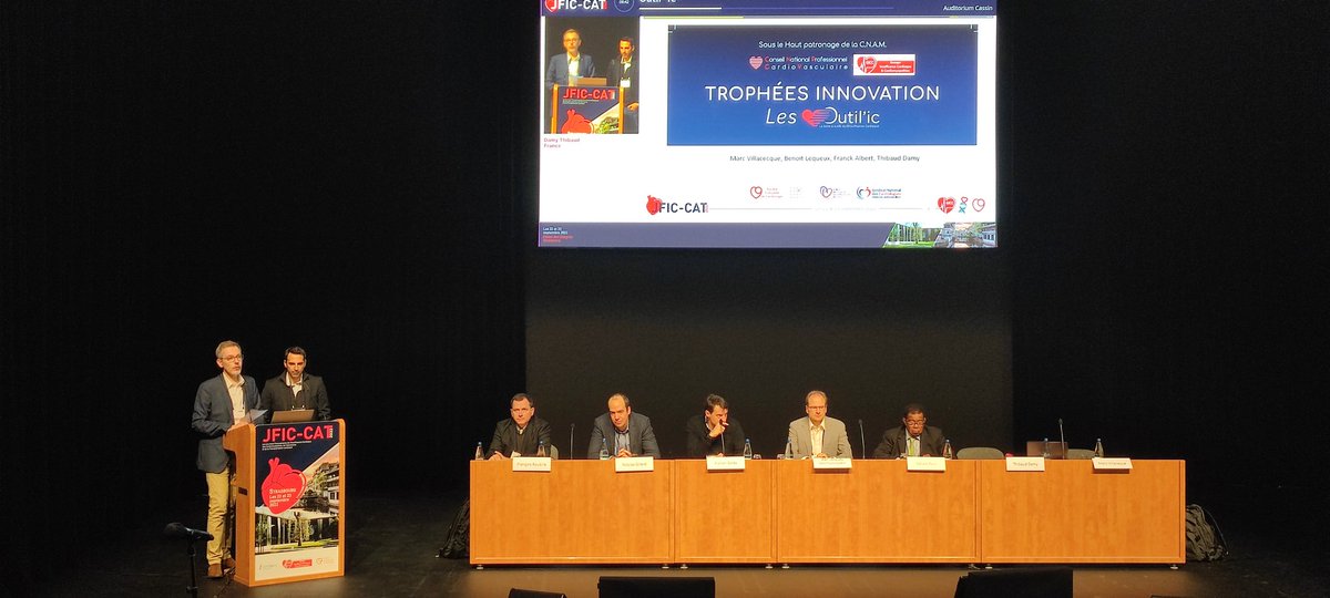 Giccardio_fr's tweet photo. Ouverture du congrès JFIC-CAT 2022 à Strasbourg et lancement officiel des Trophées Innovation Outil'IC
@ThibaudDamy @CNCFCardio @cardiocnch @SFCardio https://t.co/iq2uIhC2DS