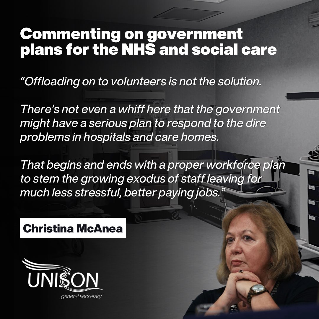 The new health secretary Thérèse Coffey unveils plans to find 1 million volunteers to help fix the NHS and social care!👇 

inews.co.uk/news/politics/…