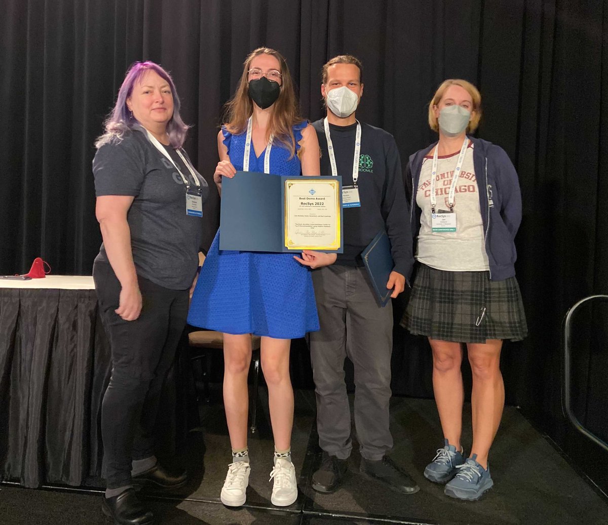 Bart Goethals (@goethals) on Twitter photo Super proud of my students <a href="/lienmichiels/">Lien Michiels</a> and <a href="/R_Verachtert/">Robin Verachtert</a> for winning the best demo award at the ACM Recommender Systems conference with their <a href="/Froomle/">Froomle</a> experimentation toolkit RecPack! #recsys2022 Super proud of my students <a href="/lienmichiels/">Lien Michiels</a> and <a href="/R_Verachtert/">Robin Verachtert</a> for winning the best demo award at the ACM Recommender Systems conference with their <a href="/Froomle/">Froomle</a> experimentation toolkit RecPack! #recsys2022