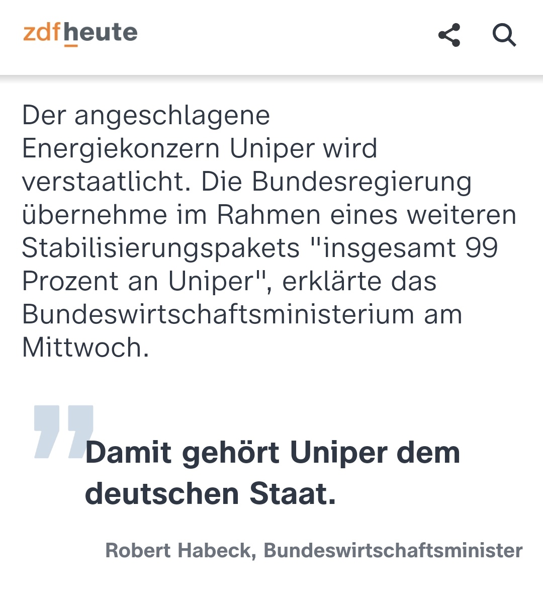 Wir verraten Ihnen, warum der Bund nur 99% &amp; nicht 100% von #Uniper übernimmt.

1% bleibt bei uns, damit wir damit die Unternehmensführung stellen können.

Danke an alle Steuerzahler, die ab jetzt die Spitzengehälter unserer Manager bezahlen dürfen. 🥰

Ihre #Energielobby