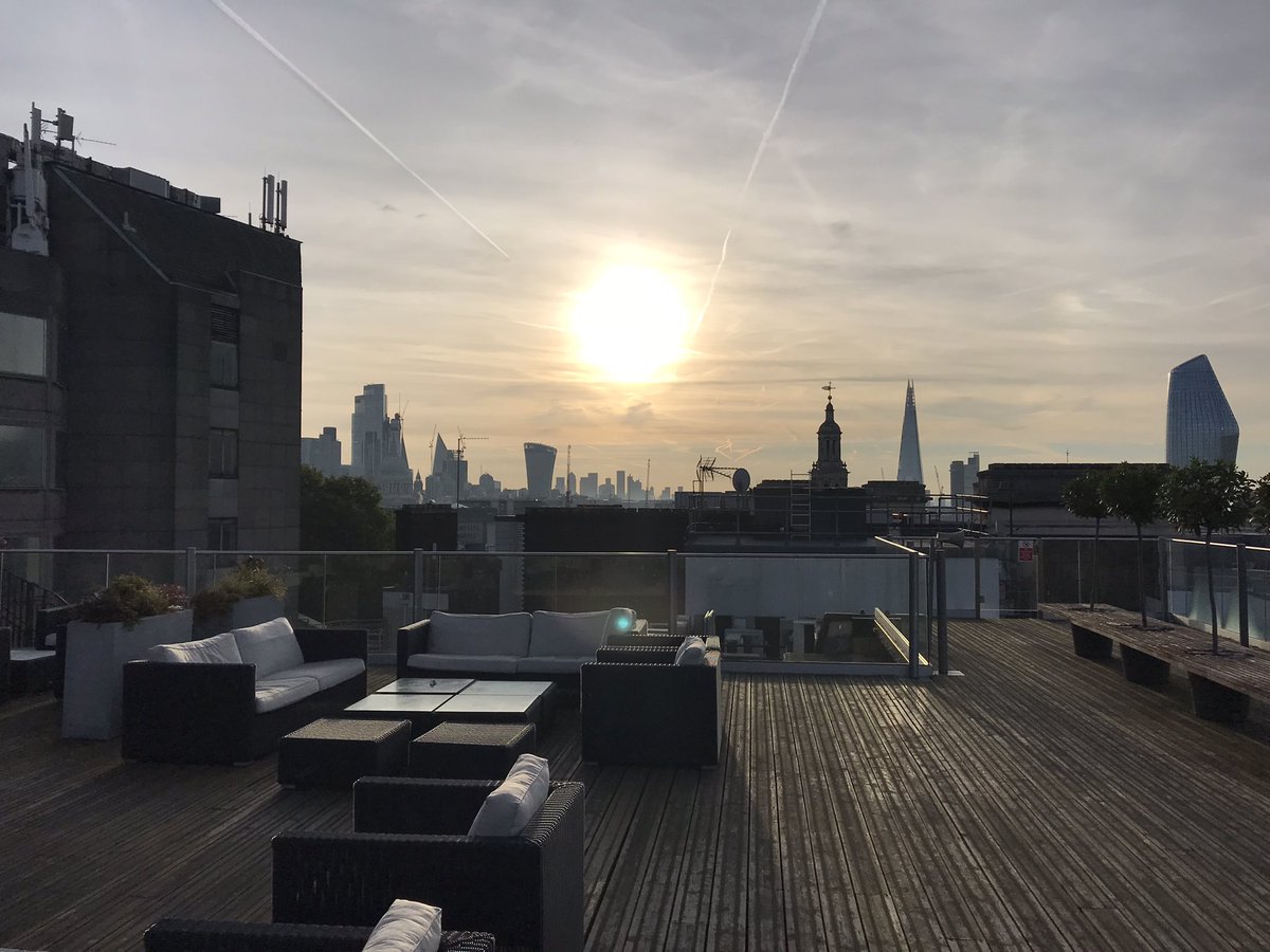 LawrenceKuglin's tweet photo. Got to work early, so a chance to have the roof terrace all to myself! https://t.co/Yf72iEvrSb