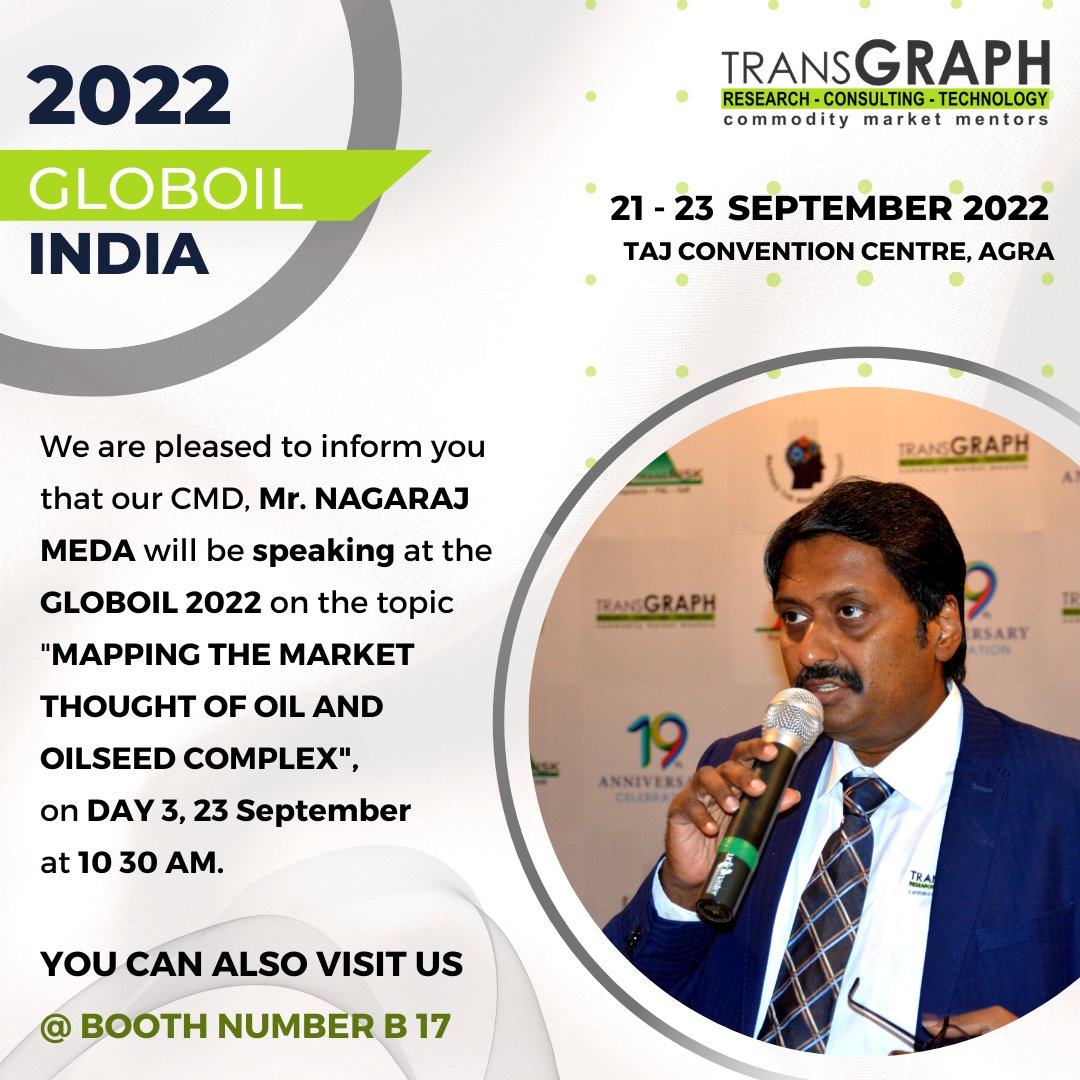TransGraph_'s tweet photo. Mr @NagarajMeada, CMD of TransGraph, will be speaking at Globoil India 2022.
𝗧𝗼𝗽𝗶𝗰: 𝗠𝗮𝗽𝗽𝗶𝗻𝗴 𝗧𝗵𝗲 𝗠𝗮𝗿𝗸𝗲𝘁 𝗧𝗵𝗼𝘂𝗴𝗵𝘁 𝗼𝗳 𝗢𝗶𝗹 𝗮𝗻𝗱 𝗢𝗶𝗹𝘀𝗲𝗲𝗱 𝗖𝗼𝗺𝗽𝗹𝗲𝘅
𝗧𝗶𝗺𝗲: 𝗜𝗦𝗧 𝟭𝟬:𝟯𝟬 𝗔𝗠 (𝟮𝟯/𝟬𝟵/𝟮𝟬𝟮𝟮)

#globoil #india #TransRisk #consulting https://t.co/CQJUxhh11K