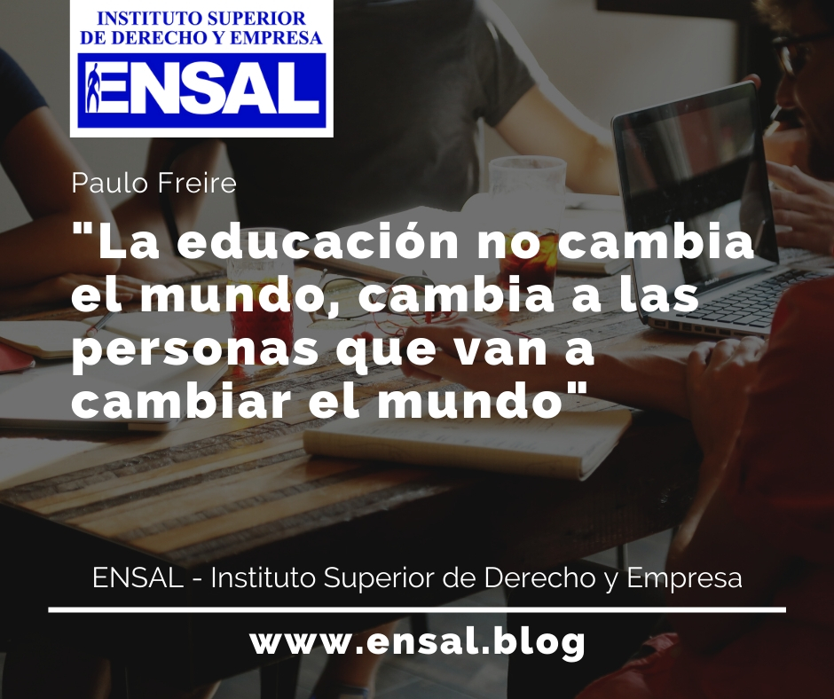 EnsalFormacion's tweet photo. "La educación no cambia el mundo, cambia a las personas que van a cambiar el mundo" ✍️ Paulo Freire
➡️ C/ Azafranal, 17 | Tel: 923 26 79 44 | info@ensal.es | https://t.co/r7BgxnI2AE
#ENSAL #Formación #Oposiciones #Masters #MastersMBA #MBA #MastersProfesionales #MastersOnline https://t.co/dGfwgYxkn6