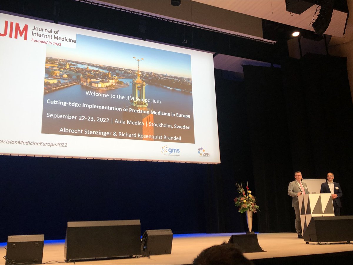 hawranek's tweet photo. We need to ”hurry up a bit” says KI rector @ottersenolep about implementing research breakthroughs to patient benefit. The welcome adress also hightlights the importance of #prevention and #equity in the implementation of #precisionmedicineeurope2022 @JInternMed #karolinska https://t.co/r2BLpzpCqh