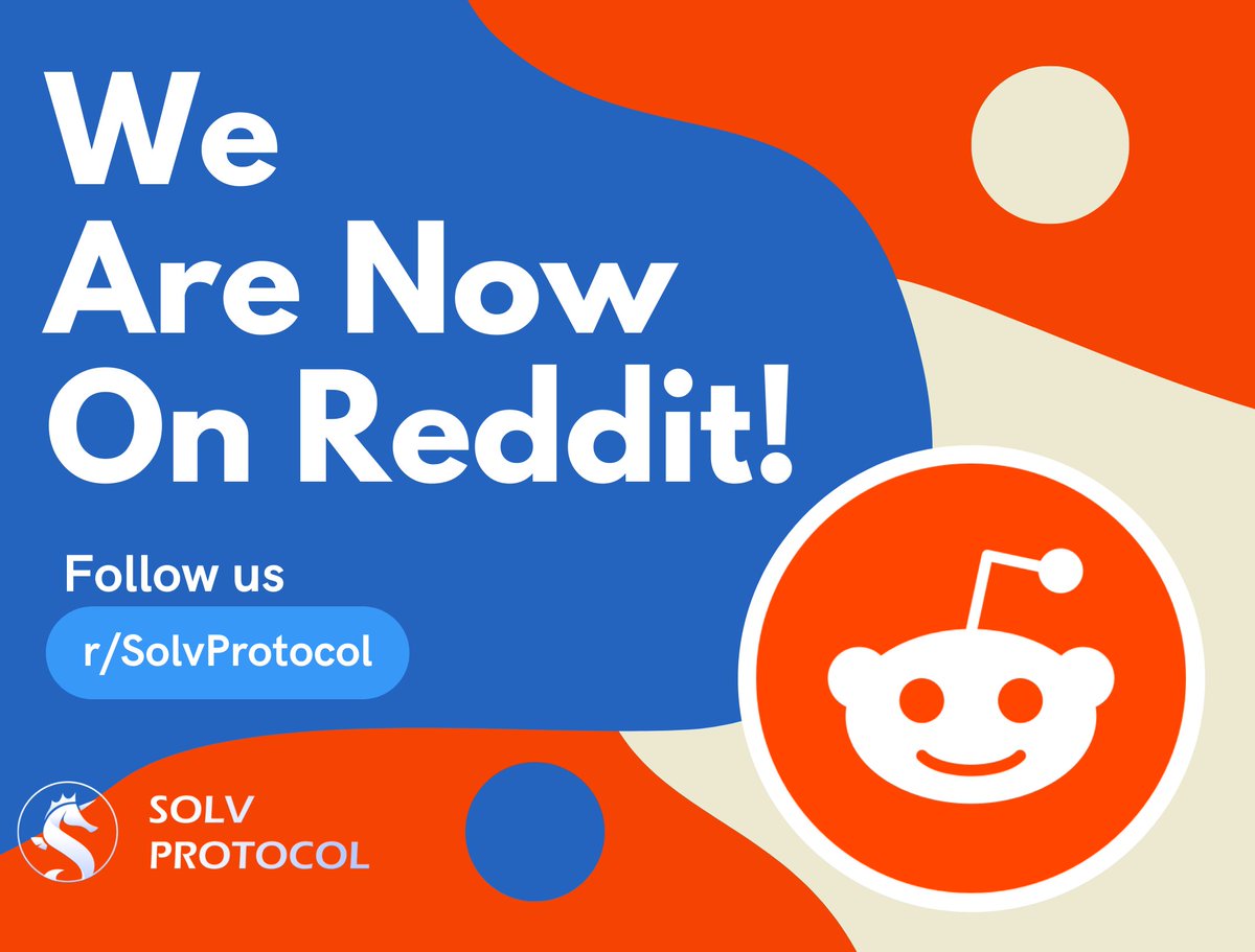 SolvProtocol's tweet photo. 🤟Join us on #Reddit! 

Join our community where you can lead your own discussions on all sorts of topics, news, thoughts, and more! 

Join us today⤵️ 
https://t.co/bKq2NAHEns https://t.co/Uc4P1IkRPS