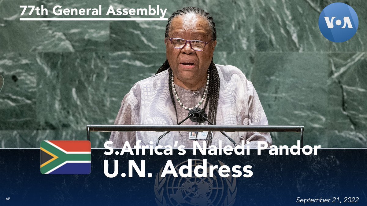 SA Calls for sanctions removal.

SA Minister of International Relations Naledi Pandor says there is need to end unilateral coercive measures against Zimbabwe, which have compounded the problems experienced by ordinary people &amp; have a detrimental effect on the SADC region
#UNGA77