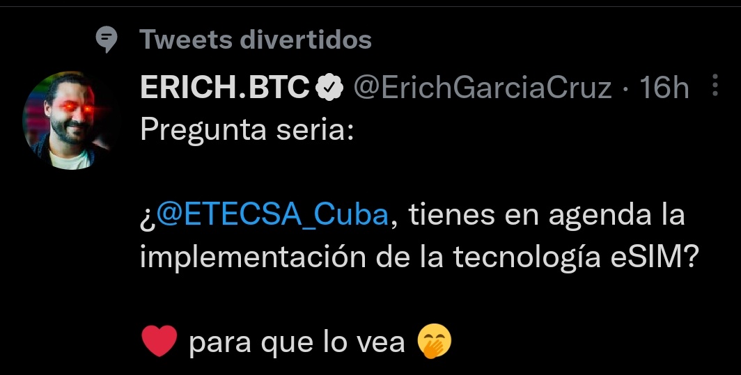 Alexjav0991's tweet photo. @ErichGarciaCruz @ETECSA_Cuba Twitter se está revolcándose de la risa https://t.co/XciPQHrgTW