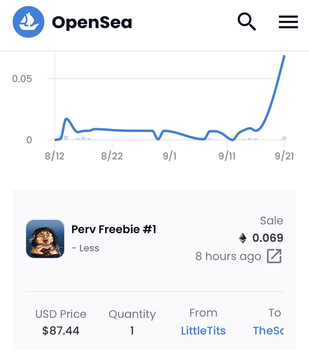 CryptoPervs's tweet photo. The first Perv Freebie #1 is sold 👀

@leojavi2 buys it off @garrett_nft 🔥 https://t.co/gIUH200Kj8