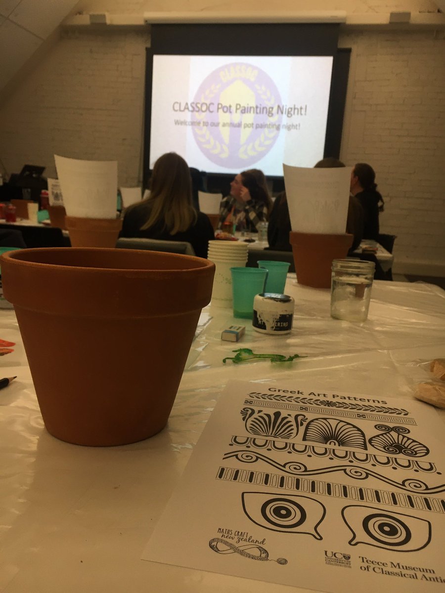RachaelCWoodNZ's tweet photo. Best nerd night ever! Canโt wait to paint my Greek potโฆalthough Iโm not terribly artistic! @ucnz @UCNZArts #ClassicalNight #GreekPotPainting #TeeceMuseum https://t.co/YFxOiCMwTc