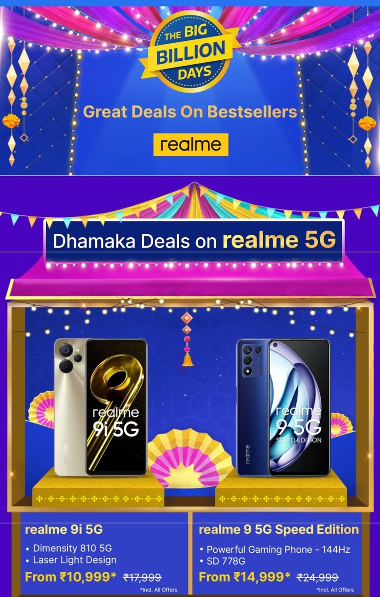Concept_bro's tweet photo. Realme9Series Big Billion Day Offers. 
#realme, #realmebigbillionday, #bigbilliondays #realme9seriesoffers
#realme9offer #bigbillondays https://t.co/Cw6h9RCPCL