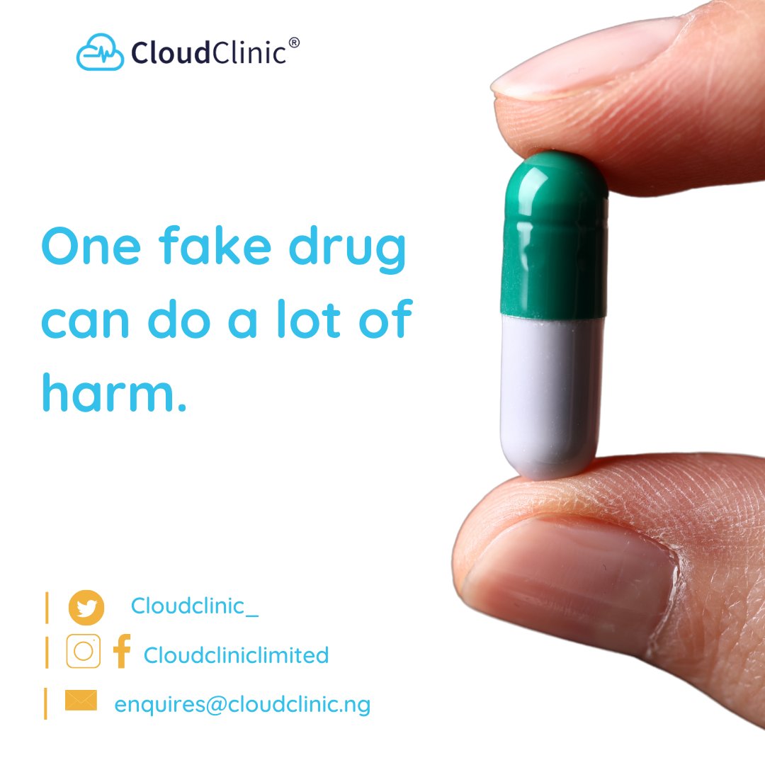 Cloudclinic_'s tweet photo. All that is needed is just one fake #drug to worsen the disease a patient is trying to cure. It also builds a resistance strain of disease which might lead to an eventual death.
#fakedrugs #drugs #trending #nigeria #latsma #lagos #enugu #nigerianpharmacy #ikorodu #kano https://t.co/jFOwgoN1JE