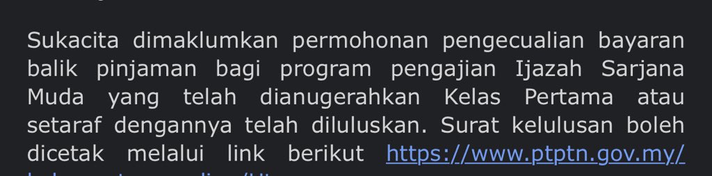 2 months of waiting, yes.

My study loan was RM35K include fee and I don’t have to pay it.

Life’s good.