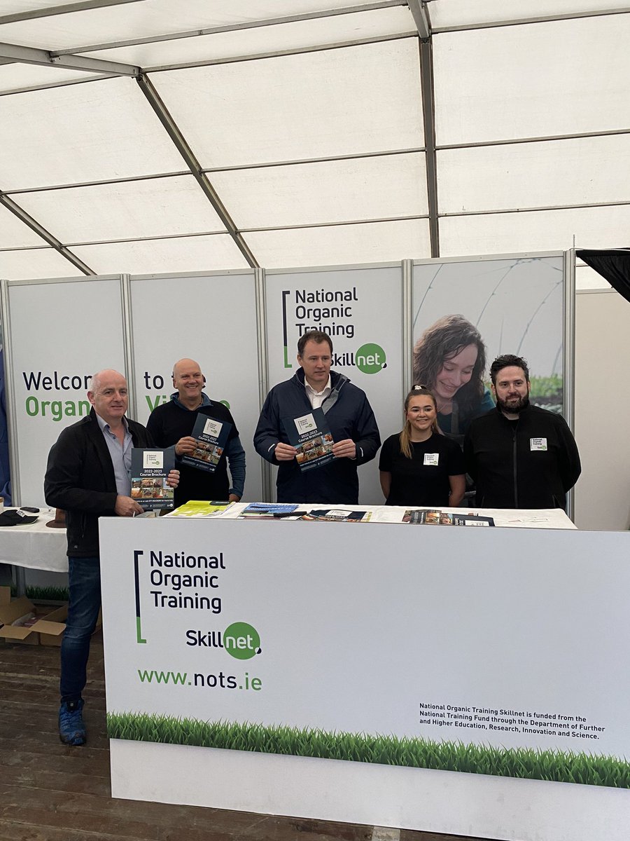 Early start this morning <a href="/NPAIE/">National Ploughing</a>, we were delighted to be visited by Minister for Agruculture <a href="/McConalogue/">Charlie McConalogue</a> at the <a href="/NatOrgSkill/">National Organic Training Skillnet</a> stand in the Organic Village. #Ploughing22 #OrganicVillage