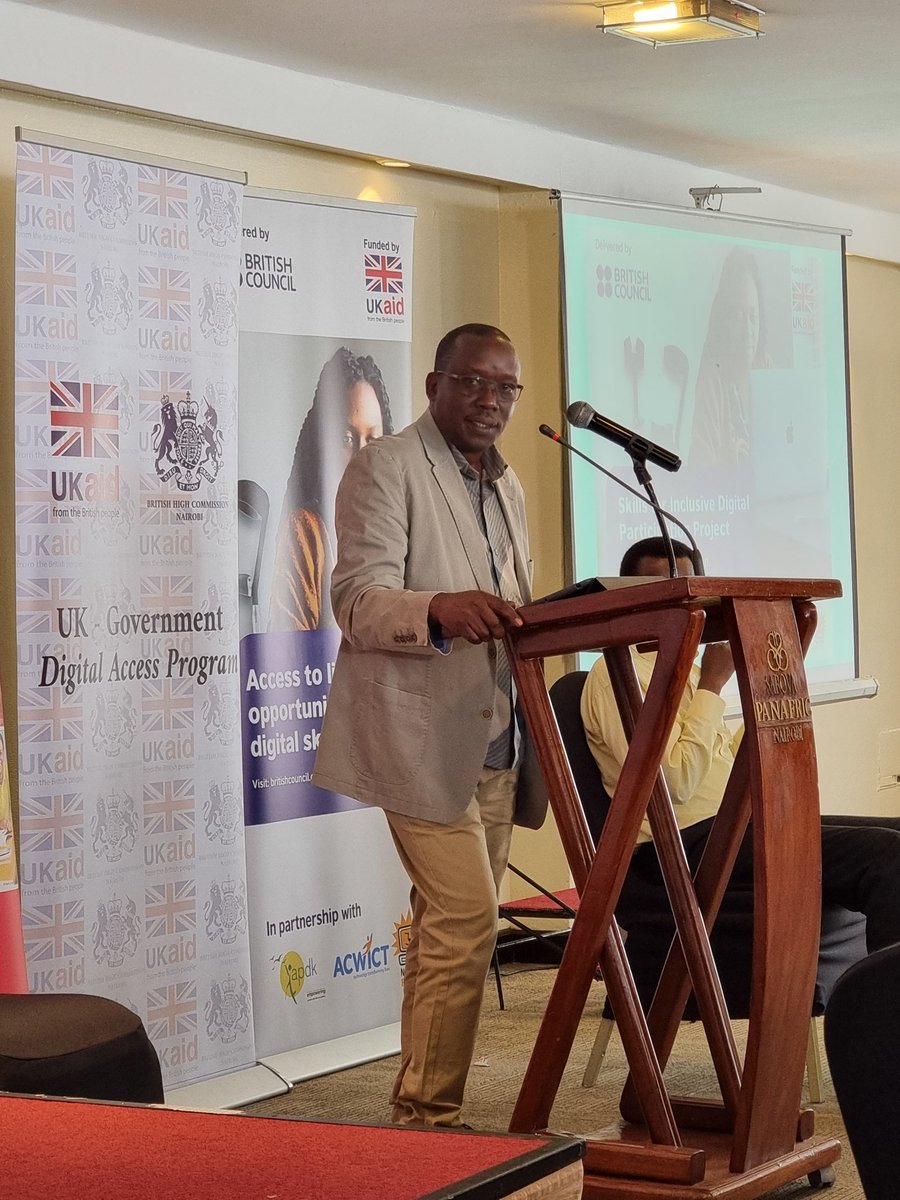 Kowini's tweet photo. The @CA_Kenya representative Christopher Kemei and @ICTAuthorityKE representative Philip Irode @Phil_Irode are at the @ke_British @UKinKenya at the #SIDP #DigitalSkills manuals dissemination workshop https://t.co/pBS7XfnKp0