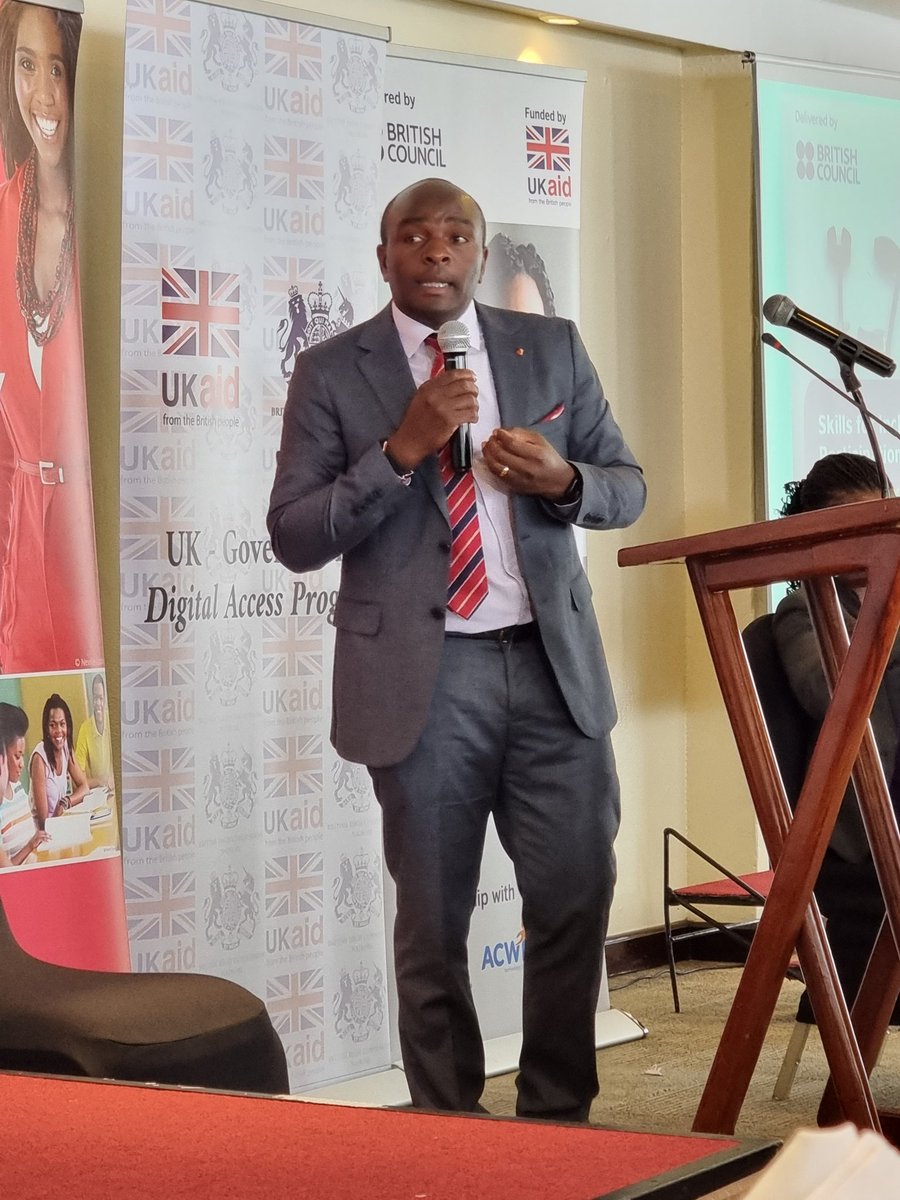 The <a href="/CA_Kenya/">Communications Authority of Kenya (CA)</a> representative Christopher Kemei and <a href="/ICTAuthorityKE/">ICT Authority</a> representative Philip Irode <a href="/Phil_Irode/">phil</a> are at the <a href="/ke_British/">British Council Kenya</a> <a href="/UKinKenya/">UK in Kenya 🇬🇧🇰🇪</a> at the #SIDP #DigitalSkills manuals dissemination workshop